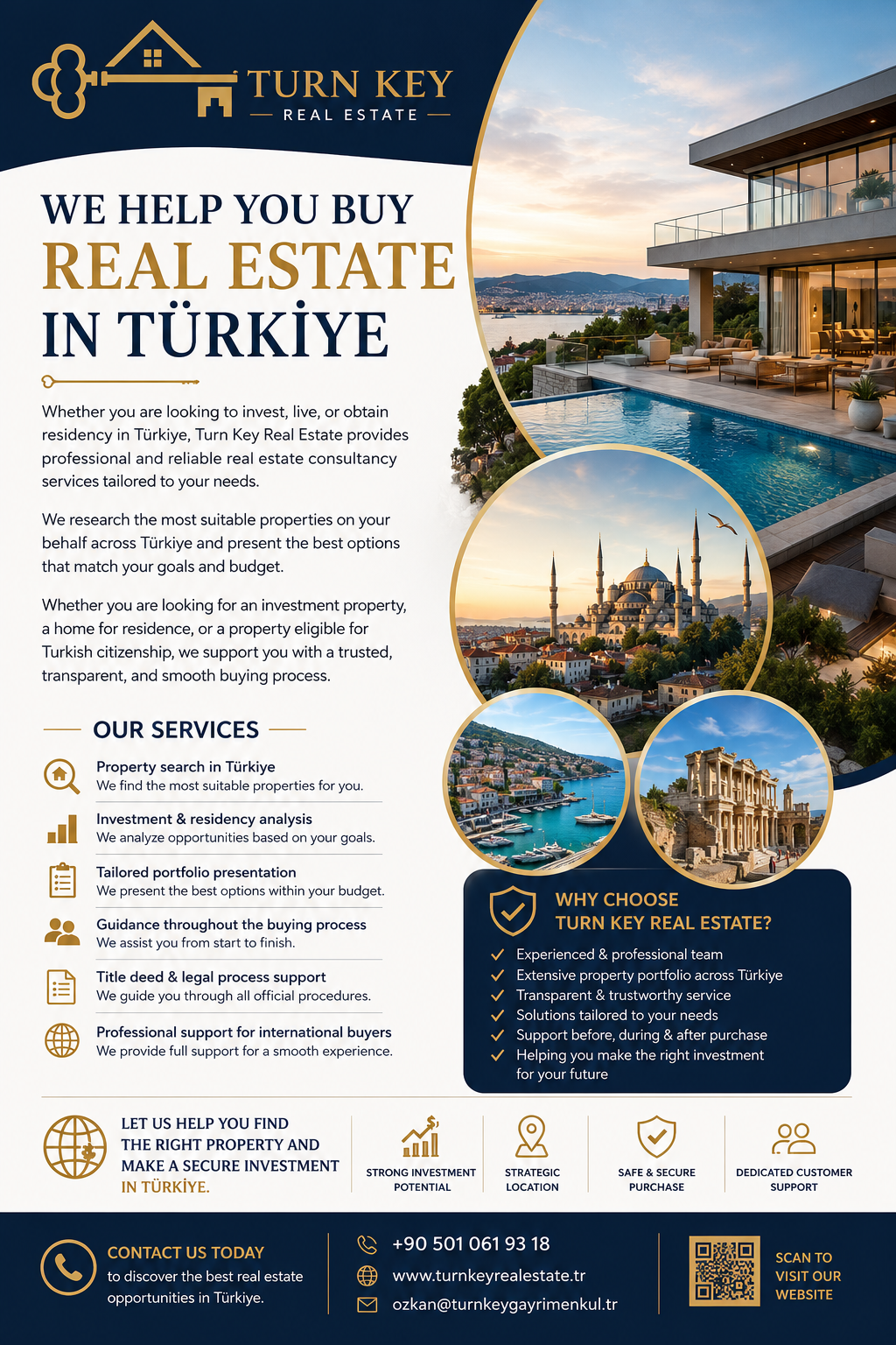 We help you buy real estate in Türkiye